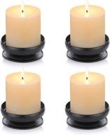 decorative iron spike candle holder – elegant 4-piece set for led & wax candles, weddings, and spa логотип