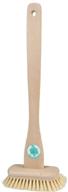 redecker tampico fiber bathtub brush - extra-long untreated beechwood handle, 14-3/4 inches, angled design - natural bristles, hanging loop - storage friendly, handcrafted in germany logo