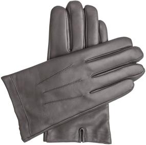 img 4 attached to Downholme Vegan Leather Gloves Black Men's Accessories and Gloves & Mittens