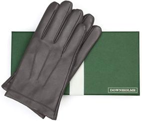 img 3 attached to Downholme Vegan Leather Gloves Black Men's Accessories and Gloves & Mittens