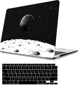 img 4 attached to 🚀 Чехол для MacBook Air 13 дюймов 2020 2019 2018 AOGGY - прочная жесткая оболочка & клавиатурный чехол - космос