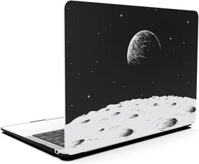 img 2 attached to 🚀 Чехол для MacBook Air 13 дюймов 2020 2019 2018 AOGGY - прочная жесткая оболочка & клавиатурный чехол - космос