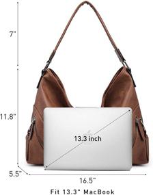 img 2 attached to 👜 Buckle Shoulder Ladies Handbags - Women's Handbags & Wallets in Large Satchels