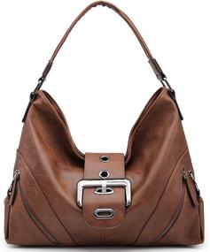 img 4 attached to 👜 Buckle Shoulder Ladies Handbags - Women's Handbags & Wallets in Large Satchels