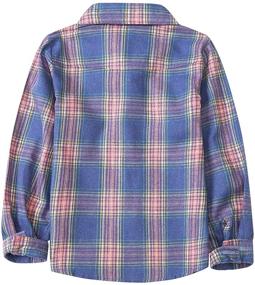 img 3 attached to Flannel Button Sleeve Toddlers Little Boys' Clothing and Tops, Tees & Shirts