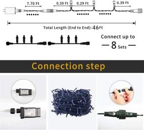 img 1 attached to 🎄 Epesl Warm White Indoor/Outdoor Christmas String Lights - 11m/36ft 110 LEDs 8 Modes Waterproof End-to-End Extendable Fairy Lights with Plug for Thanksgiving Day, Halloween, Wedding, Patio, Home Decoration