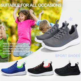 img 3 attached to 👟 STQ Kids Lightweight Slip-On Walking Sneakers for Girls and Boys