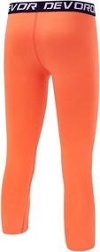 img 2 attached to DEVOROPA Boys Leggings: Quick-Dry Compression Pants for Youth Sports & Basketball Base Layer