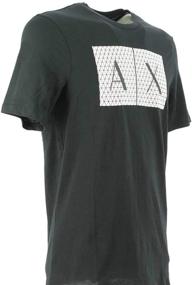 img 3 attached to 👕 Мужская черная футболка Armani Exchange с круглым вырезом - стильная мужская одежда