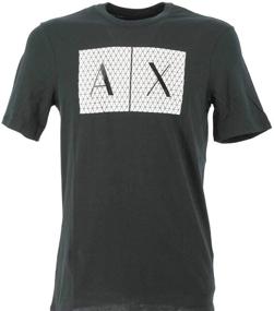 img 4 attached to 👕 Мужская черная футболка Armani Exchange с круглым вырезом - стильная мужская одежда