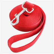 jackpet dog lead: strong belt long line leash, 10 ft red - perfect for outdoor training of medium to large puppies logo