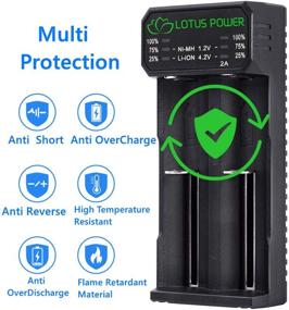 img 3 attached to Universal 2-Slot Charger for 21700, 18650, 26500, 22650 🔋 Batteries & More - NiMH, NiCd, AA, AAA, C, SC, F6