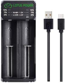 img 4 attached to Universal 2-Slot Charger for 21700, 18650, 26500, 22650 🔋 Batteries & More - NiMH, NiCd, AA, AAA, C, SC, F6