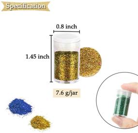 img 3 attached to 🌈 32 Colors Fine Slime Glitter Powder, Craft Sequins, Multi-Purpose Glitter Dust for Body, Face, Hair, Makeup, Art, DIY Craft - 1 Box