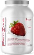 metabolic nutrition protizyme 100% whey protein powder - high protein, low carb, low fat with digestive enzymes, 24 essential vitamins and minerals - strawberry creme flavor - 2 lb logo