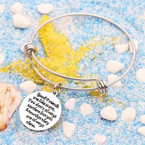 img 1 attached to Lauhonmin Expandable Bangle Bracelet - Appreciating the Eternal Bond of Good Friends Like Celestial Stars