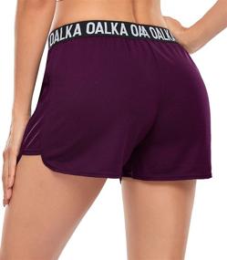 img 3 attached to 🩳 Oalka Women's Fitness Running Shorts with Side Pockets - Workout Athletic Gym Shorts