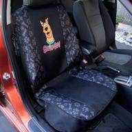 🐶 bdk scooby doo waterproof car seat cover for dogs - heavy duty front seat cover for pets, black oxford, universal fit for car truck van suv logo