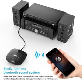 img 3 attached to Esinkin Wireless Bluetooth Receiver with NFC Technology, HD Audio Adapter 4.0 for Home Stereo Music Streaming System with 3.5mm AUX and RCA