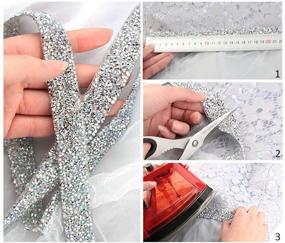 img 1 attached to Sparkling Rhinestone Ribbon Roll - BlinginBox 5 Yard 1cm Width Mesh Wrap for Bling Arts, Crafts & Event Decorations (Crystal AB)