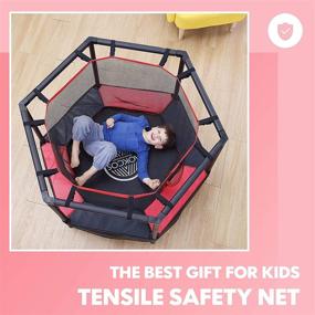 img 2 attached to 🤸 Safe and Fun AOKCOS 48” Trampoline for Kids - Indoor & Outdoor Play, Jump Sports, Foam Handle, Padded Cover, RT122