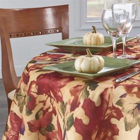 img 1 attached to 🍂 Enhance Your Thanksgiving Table Setting with the Newbridge Contemporary Thanksgiving Tablecloth Impressionist