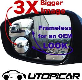 img 3 attached to 🔍 Utopicar Blind Spot Mirrors - Innovative Car Door Mirrors for Enhanced Traffic Safety and Wide Rear View [Frameless Design] (2 Pack)