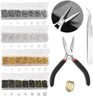 drole 9187pcs open jump rings with tools kit - jewelry findings kit for diy craft, 7 🔗 sizes & 4 colors jump rings with pliers and tweezers - jewelry making connector rings for beginners and professionals logo