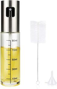 img 4 attached to 🌿 Convenient 100ml Olive Oil Sprayer: Portable Glass Mister for Cooking, BBQ, Baking, & More!