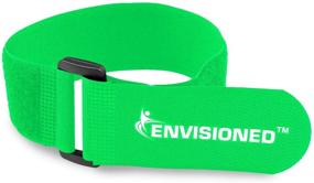 img 4 attached to Многоразовые зажимы Neon Green Cinch - 2 шт., 2" x 72" - Липучки для эффективной организации