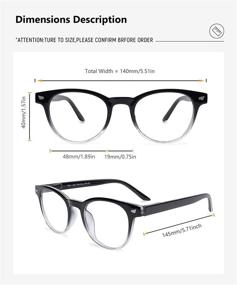 img 3 attached to 👓 CRGATV 2 Pack Stylish Nearsighted Glasses for Distance, Men Women Optical Spectacles (-1.5 Diopters), Non Prescription Myopia Shortsighted Eyeglasses Frame