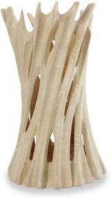 img 2 attached to 🌳 Sustainable Orchard Wood Hand-Cut Roro Mango Wood Concave Vase