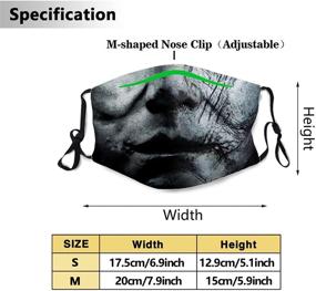 img 1 attached to 👻 Spooky Style Alert: 3PCS Men's Halloween Mask with 6pcs Filter – Washable Horror Movie Face Cover for Youth and Adult