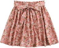 shein women's summer floral print self belted a line flared skater short skirt: flirty and fashionable for every summer occasion! logo