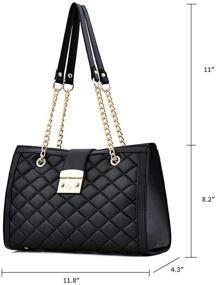 img 3 attached to Stylish Leather Satchel Shoulder Women's Handbags & Wallets by Designer X: The Epitome of Fashion