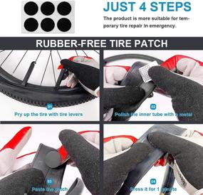 img 1 attached to 🚲 Exppsaf Bike Inner Tire Patch Repair Kit: 14 PCS Vulcanizing Patches, 6 PCS Pre Glued Patchs, Metal Rasp, Lever, and Portable Storage Box - Ideal for MTB BMX Road Mountain Bicycle Travel