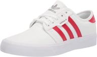 👟 adidas originals seeley white scarlet men's fashion sneakers: stylish footwear at its finest logo