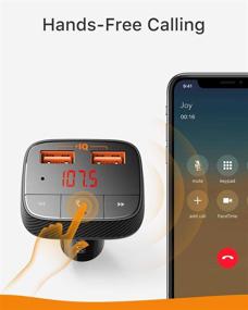 img 1 attached to 🚗 Anker ROAV SmartCharge F0 Bluetooth FM Transmitter for Car, Audio Adapter & Receiver, Hands-Free Calling, MP3 Car Charger with Dual USB Ports, PowerIQ, AUX Output - No Dedicated App