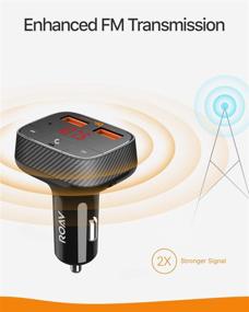 img 3 attached to 🚗 Anker ROAV SmartCharge F0 Bluetooth FM Transmitter for Car, Audio Adapter & Receiver, Hands-Free Calling, MP3 Car Charger with Dual USB Ports, PowerIQ, AUX Output - No Dedicated App