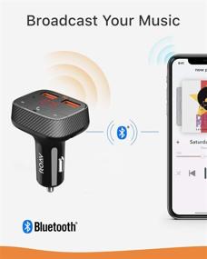 img 2 attached to 🚗 Anker ROAV SmartCharge F0 Bluetooth FM Transmitter for Car, Audio Adapter & Receiver, Hands-Free Calling, MP3 Car Charger with Dual USB Ports, PowerIQ, AUX Output - No Dedicated App