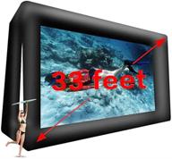 🎬 fitnessandfun 33' huge inflatable movie screen outdoor - seamless projection for ultimate fun and entertainment at churches, parties, and backyards! logo