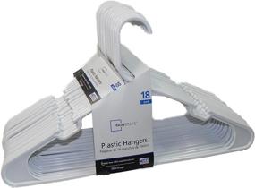 img 1 attached to 👕 Mainstay 18-Pack Standard Plastic Hangers - Versatile White Hangers for Optimal Closet Organization