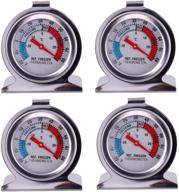 🌡️ essential 4 pack jsdoin large dial freezer refrigerator thermometers - accurate temperature monitoring solution logo