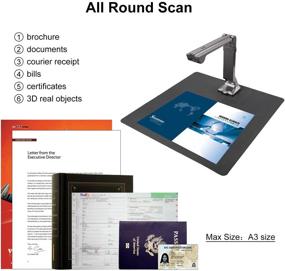 img 1 attached to 📸 eloam Portable USB Document Camera Scanner S600 - A3 Capture Size, 5MP CMOS, High-Definition Digital Visual Presenter