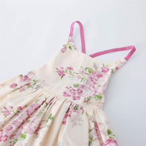 img 2 attached to 🌸 Floral Headband Dresses: Stylish Summer Bandage Backless Girls' Clothing