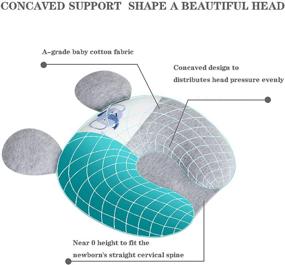 img 2 attached to Новорожденная детская подушка, предотвращающая плоскоголовие - милый дизайн в виде слона, идеальный подарок для новорожденных мальчиков и девочек, необхоимая находка для регистрации новорожденного, необходимая вещь для малышей (0+)