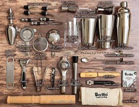 img 3 attached to 🍸 BARILLIO Cocktail Shaker Set Bartender Kit: Complete Stainless Steel Barware Essentials and Premium Mixology Gear