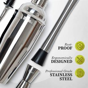 img 2 attached to 🍸 BARILLIO Cocktail Shaker Set Bartender Kit: Complete Stainless Steel Barware Essentials and Premium Mixology Gear