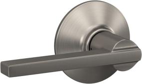 img 1 attached to 🚪 Satin Nickel Schlage F10 LAT 619 Latitude Door Lever: Hall & Closet Passage Lock – Enhance Your Space