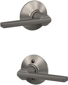 img 4 attached to 🚪 Satin Nickel Schlage F10 LAT 619 Latitude Door Lever: Hall & Closet Passage Lock – Enhance Your Space